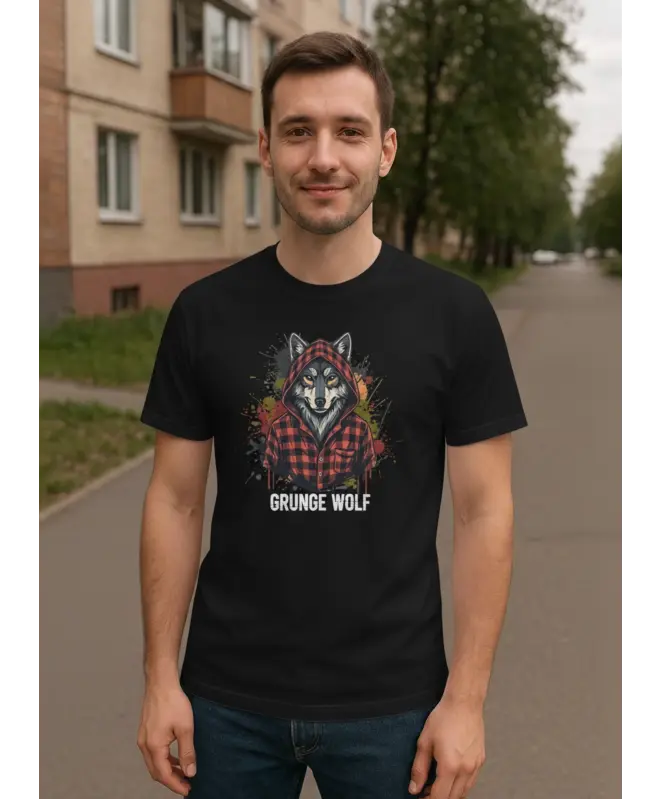 Футболка Классическая "Grounge Wolf"