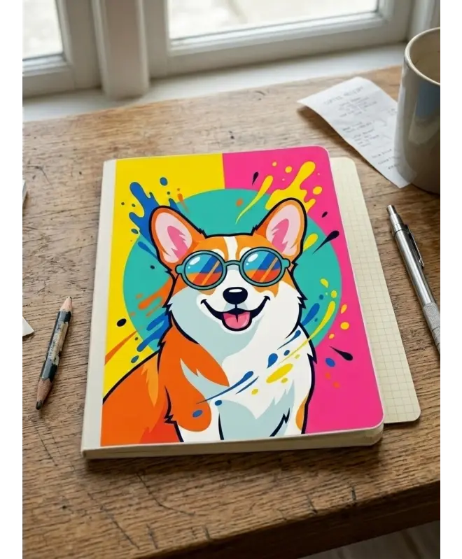 Блокнот в клетку (цветная обложка) 