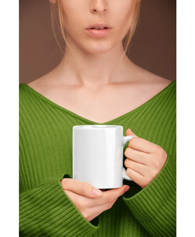 Белая глянцевая кружка